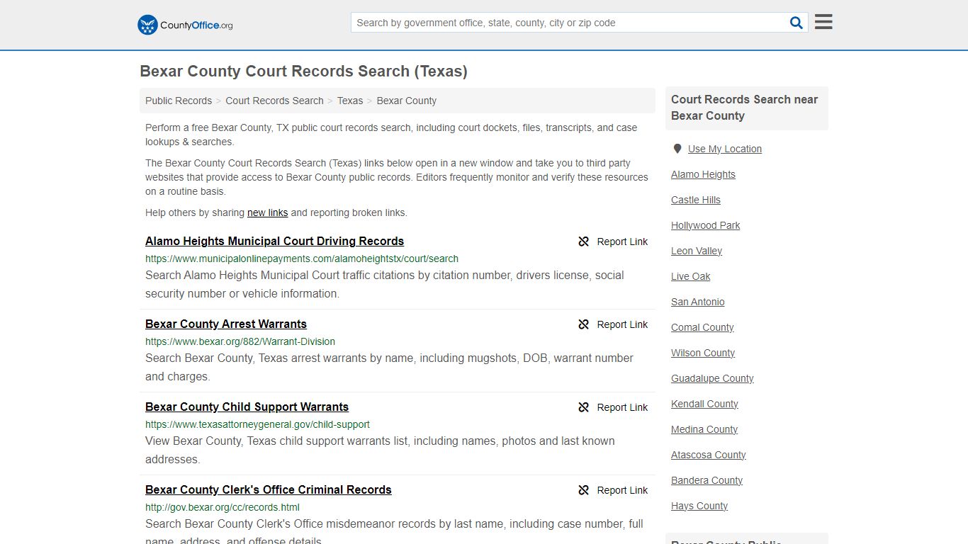Bexar County Court Records Search (Texas) - County Office